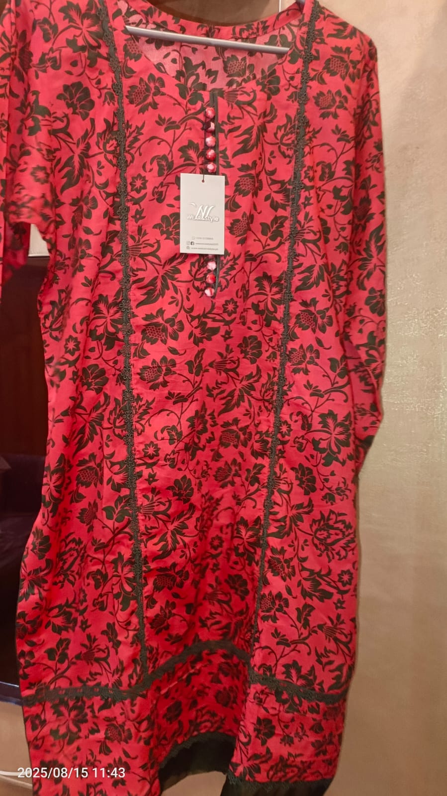 Floral Charm – Pink Printed Kurta with Lace Detailing pair with Plazo