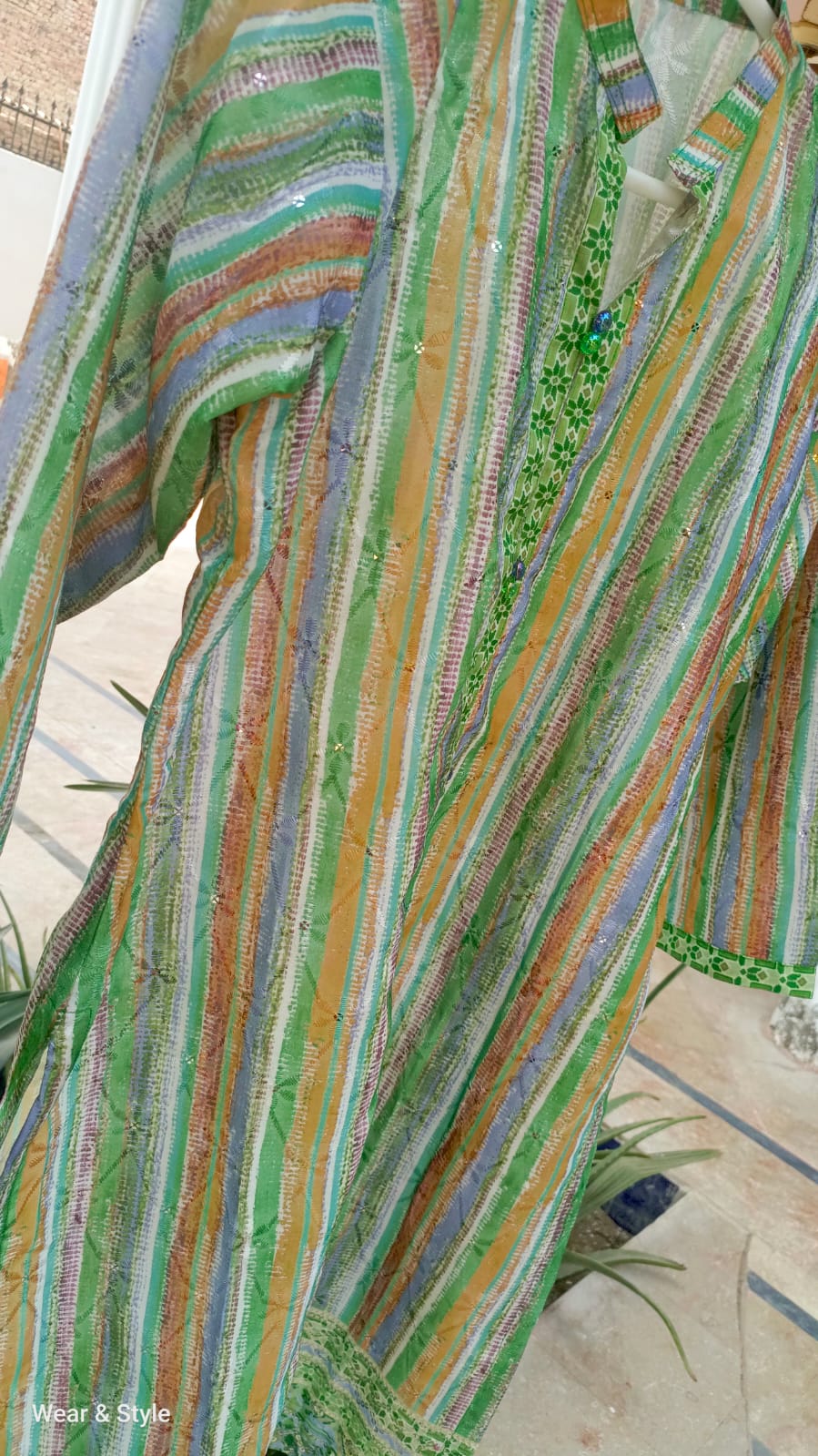 Multi-Color Open Style Shirt with  Elegant Embroidery