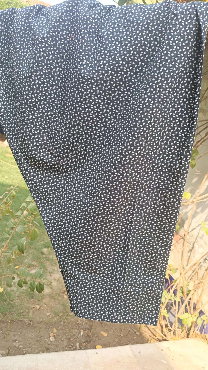 Black and White Printed Shalwar