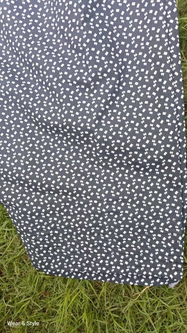 Black and White Printed Shalwar