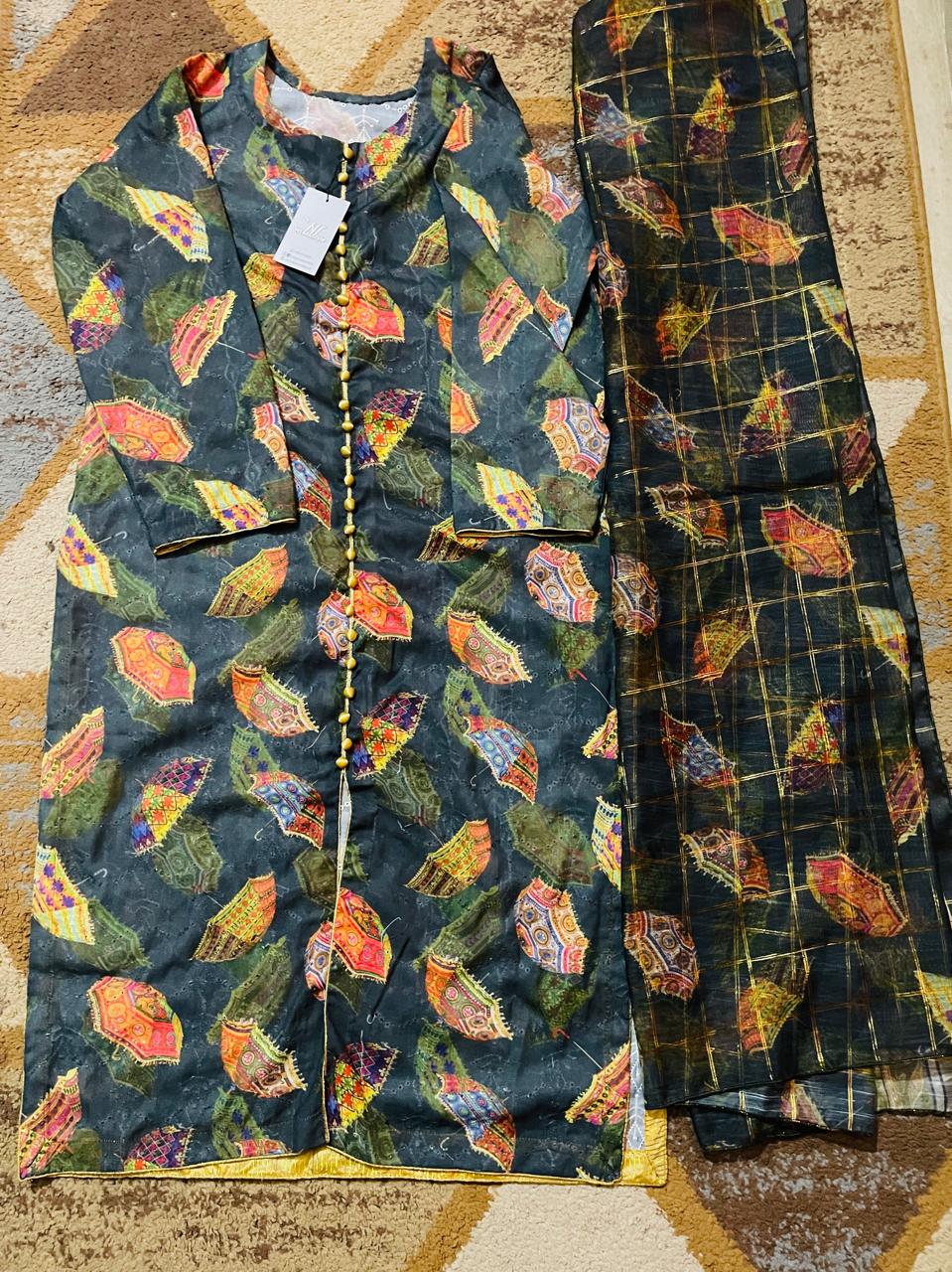 2-piece dress embroided shirt pair with monar Dupta