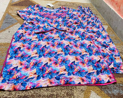 2-piece floral printed suit