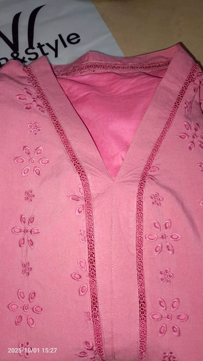 Blossom Beauty – Soft Linen Embroidered Shirt