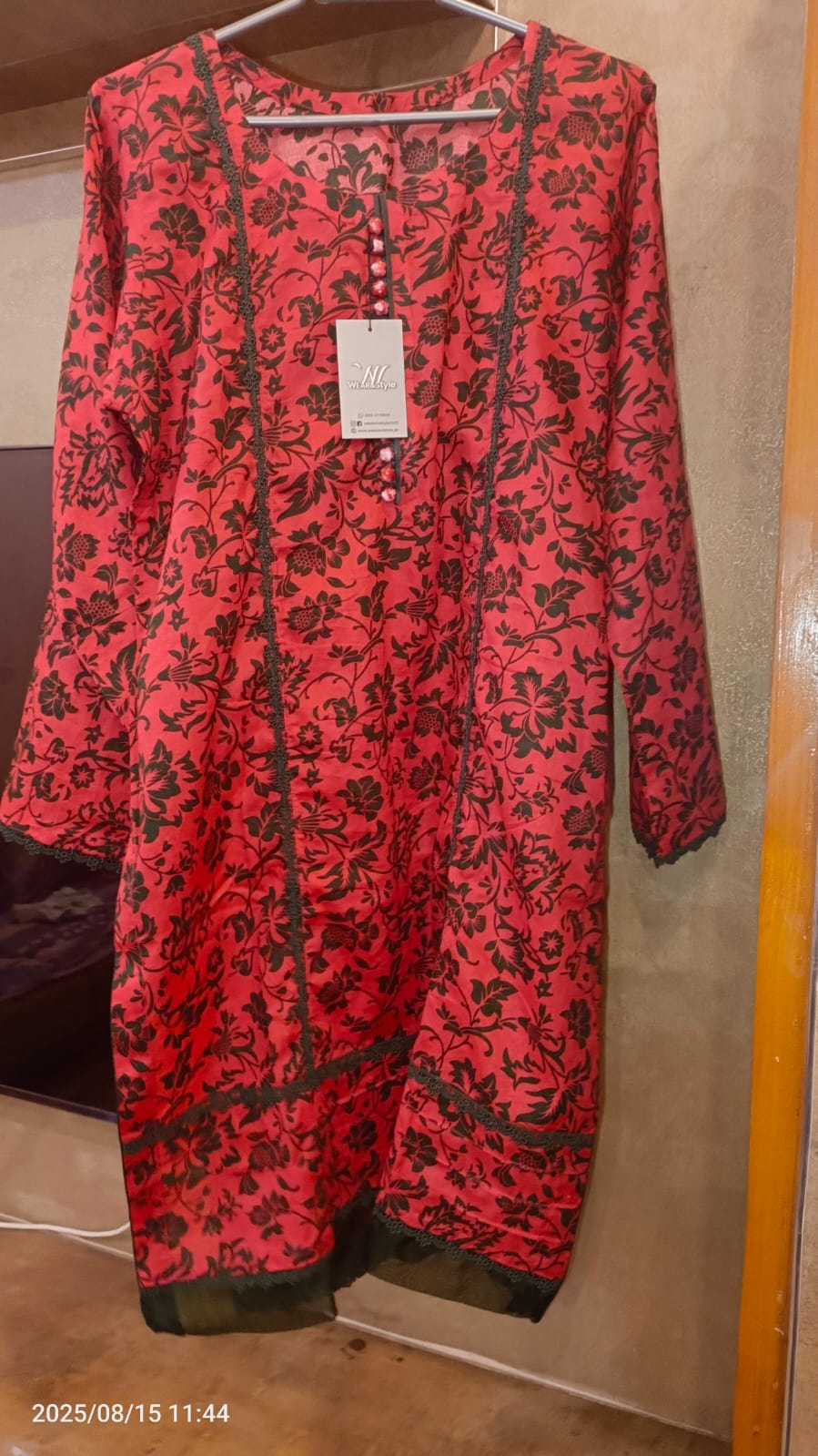 Floral Charm – Pink Printed Kurta with Lace Detailing pair with Plazo