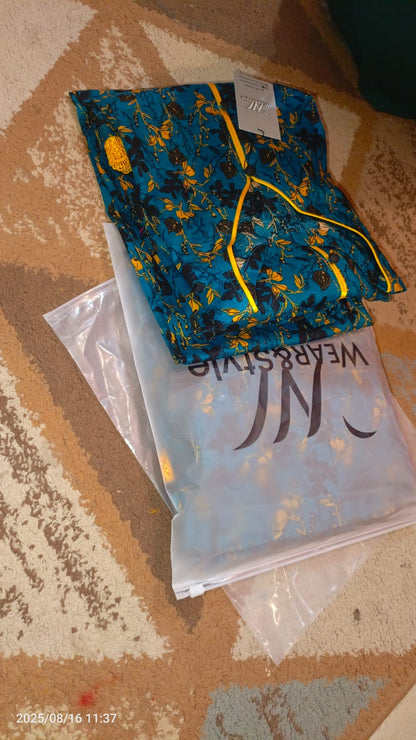 Botanic Bloom – Front Open Floral Kurta and Trouser