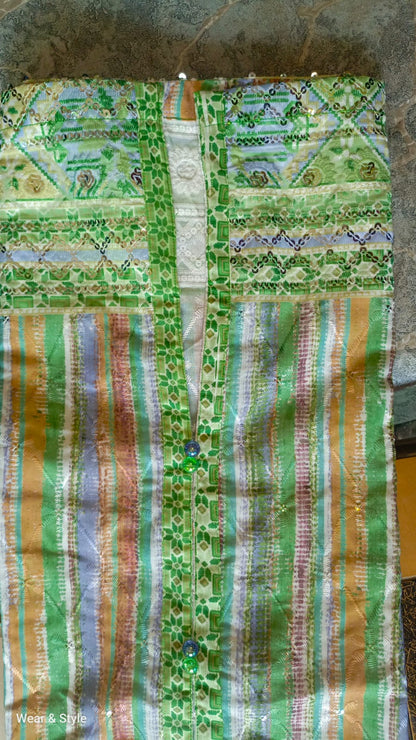 Multi-Color Open Style Shirt with  Elegant Embroidery