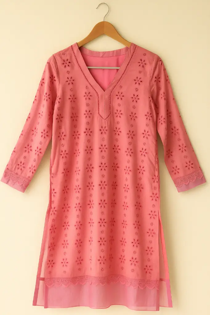 Blossom Beauty – Soft Linen Embroidered Shirt